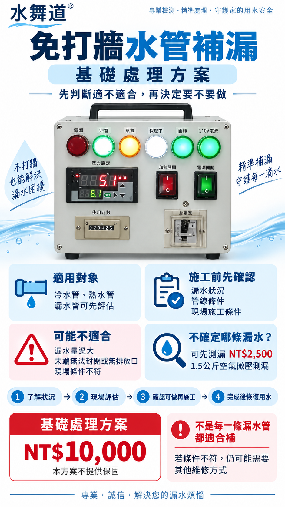 免打牆水管補漏|基礎處理方案 免打牆水管補漏|基礎處理方案